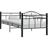 vidaXL Posteljni okvir za dnevno posteljo črn kovinski 90x200 cm Cene