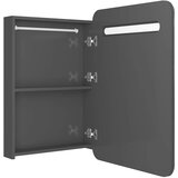  LED kupaonski ormarić s ogledalom sjajni sivi 60 x 11 x 80 cm | shoptok.hr