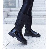 Gemre Black insulated patent boots Villafranca | Shoptok.si