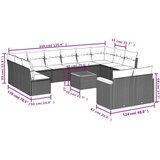  13-dijelni set vrtnih sofa s jastucima bež od poliratana | shoptok.hr