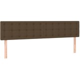  LED uzglavlje tamnosmeđe 200x5x78/88 cm od tkanine | shoptok.hr