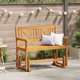 vidaXL klop za gugalnice za 2 osebi 110x59x97 cm trd les akacija | Shoptok.si