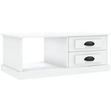 Maison Chic Klubska mizica - kavna mizica - Nizka mizica bela 90x50x35 cm inženirski les, (21755018) Cene