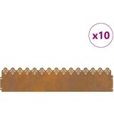  Rubnjaci za travnjak 10 pcs Rđa 103 x 0 05 x 22 cm | shoptok.hr
