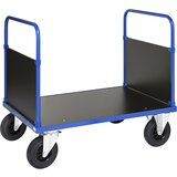 Kongamek ploski voziček KM33, 2 čelni steni, dxš 1000 x 700 mm, 2 vrtljivi in 2 fiksni kolesi | Shoptok.si