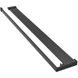 Pregrada za tuš s policom crna 90x195 cm staklo ESG i aluminij | shoptok.hr