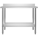 vidaXL Kuhinjski radni stol s policama 120x60x150 cm nehrđajući čelik | shoptok.hr