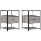 vidaXL Nočna omarica 2 kosa siva sonoma 40x42x56 cm inženirski les | Shoptok.si