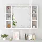 Ormarić s ogledalom i LED svjetlima bijeli 76 x 15 x 55 cm | Eponuda.com