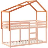 Krov za dječji krevet voštano smeđi 203x80,5x142 cm borovina | shoptok.hr