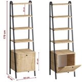 Hanah home polica za knjige mona sapphire oak black | ePonuda.com