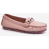 S. BARSKI Women's Leather Moccasins with Pink Ornament S.Barski LR339 | shoptok.hr
