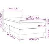  s oprugama i madracem krem 90 x 190 cm od tkanine | shoptok.hr