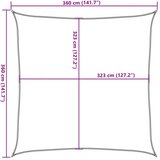 vidaXL Senčno jadro peščeno 3,6x3,6 m 100 % poliester oxford | Shoptok.si