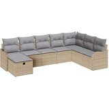  Sjedeća garnitura za vrt 8 kom. Bež poliratan 287,5 x 177,5 x 85 cm | shoptok.hr