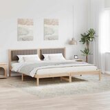 Krevetna konstrukcija s uzglavljem Sivo-smeđa 200 x 200 cm | Eponuda.ba