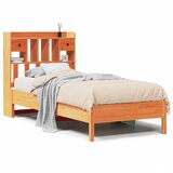 vidaXL Knjižna postelja brez vzmetnice vošč. rjava 100x200 cm borovina, (21532398) | Shoptok.si