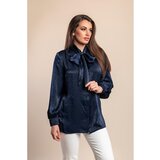 Fenzy Plus Size Bluza S Mašnom, Tamnoplava | shoptok.hr