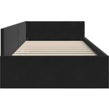 vidaXL Kotna postelja Drugo Črna 90 x 190 cm Samet in sodobno leseno | Shoptok.si