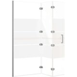 vidaXL Sklopiva pregrada za tuš ESG 120 x 140 cm bijela | shoptok.hr