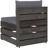 The Living Store Modularna srednja sofa s jastucima od sivo impregniranog drva | shoptok.hr