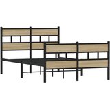  Metalni okvir kreveta bez madraca boja hrasta sonome 120x200 cm | shoptok.hr