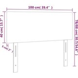  Uzglavlje crno 100x5x78/88 cm od umjetne kože | shoptok.hr