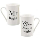 Widdop & Co. Set šolja Mr Right & Mrs Always Right Cene'.'