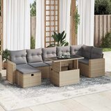 Maison Chic Seti vrtnega pohištva - Vrtna garnitura - Vrtni pohištvo set 8-delna z blazinami bež poli ratan, (21800249) | Shoptok.si