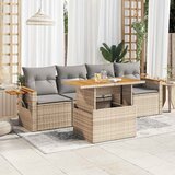  5-dijelni set vrtnih sofa s jastucima poliratan i bagrem bež | shoptok.hr