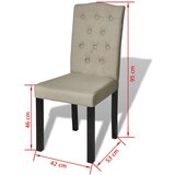  Jedilni stoli 6 kosov kamelje blago | Shoptok.si