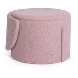 YES EVERYDAY Prašno rožnat tabure iz tkanine bouclé Anthea – | Shoptok.si