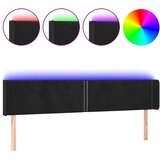 Maison Chic LED Posteljno vzglavje - Vzglavna omarica - Nočna omarica črno 163x16x78/88 cm žamet, (21708874) Cene