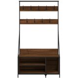  Stalak za odjeću i cipele smeđa boja hrasta 100x41x184 cm | shoptok.hr