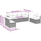  8-dijelni set vrtnih sofa od poliratana s jastucima svjetlosivi | shoptok.hr