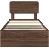  Krevetna konstrukcija s ladicama Smeđi hrast 90 x 200 cm | shoptok.hr