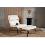 Venture Home lounge fotelja s tabureom Laconia, bijela | shoptok.hr