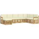  Set vanjskih sofa 8 pcs Bijela i krem 306 x 187,5 x 73 cm | shoptok.hr