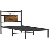 vidaXL Okvir kreveta bez madraca dimljena boja hrasta 90x190 cm drveni | shoptok.hr
