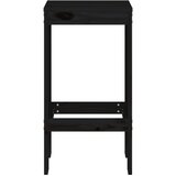  Barski stolci 2 kom crni 40 x 36 x 75 cm od masivne borovine | shoptok.hr