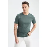 Defacto Regular Fit Premium Quality Mercerized Crew Neck Short Sleeve 100% Cotton T-Shirt