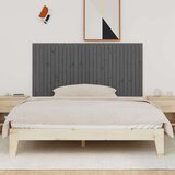  Zidno uzglavlje sivo 185x3x90 cm od masivne borovine | shoptok.hr