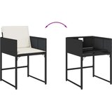  9-dijelni vrtni blagovaonski set s jastucima crni od poliratana | shoptok.hr