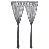 Furnova Zavesa makrame antracitna 140x240 cm bombaž, (21917784) | Shoptok.si