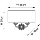  Endon 110726 - Zidna svetiljka HIGHCLERE 2xE14/40W/230V bež/mesing | Eponuda.com