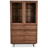 Furnhouse Rjava vitrina v orehovem dekorju 110x190 cm Tokyo – Cene