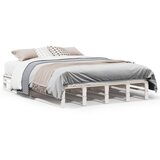 vidaXL Posteljni okvir bel 120x190 cm trdna borovina | Shoptok.si