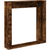vidaXL Okvir za kamin dimljeni hrast 100x20x100 cm inženirski les | Shoptok.si