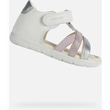 Geox White Girls Sandals Alul - Girls Cene