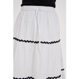 Marisse White Cotton Midi Skirt | ePonuda.com